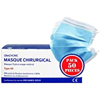 Los mejores  - CRAZYCHIC - Mascarilla Quirurgica Homologada Certificación CE EN14683 Tipo IIR - Mascarilla Higienica Desechable Máscara…